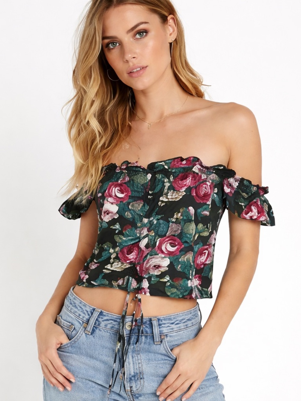 Auguste the Label 🌺 Havana Nights Stevie 70's Crop Top
